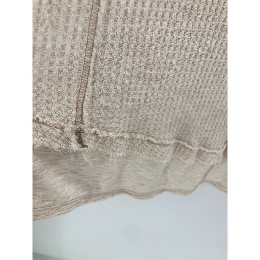 Free People We The Free Laguna Waffle Knit Tunic Thermal Oatmeal Beige Medium - Picture 5 of 12